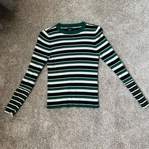 Only Small size multi stripe ribbed top